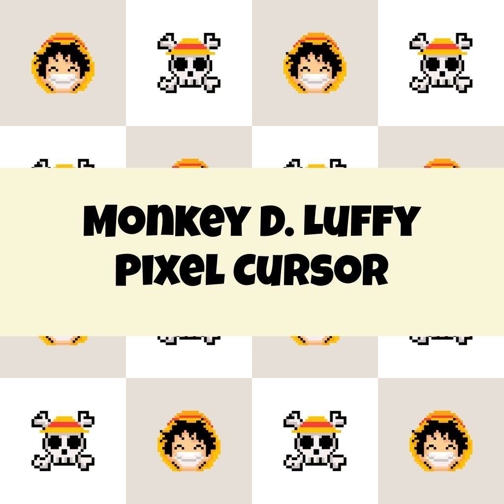 Preview Monkey D. Luffy Pixel cursor custom cursor pack